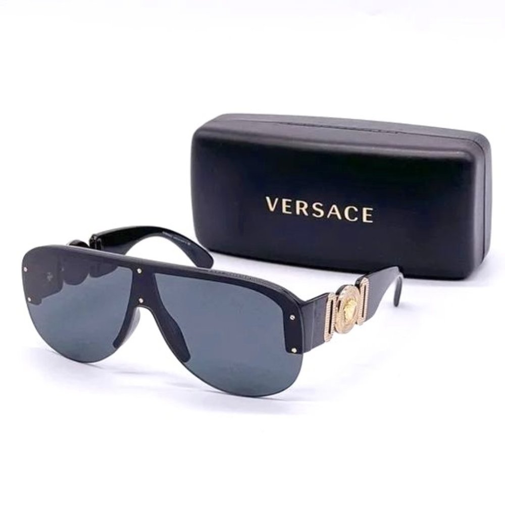 VERSACE VE4391 GB1/87 BLACK SHIELD SUNGLASSES MOD 4391